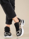 Chunky sneakers σε συνδυασμό υλικών 431.LY697-L