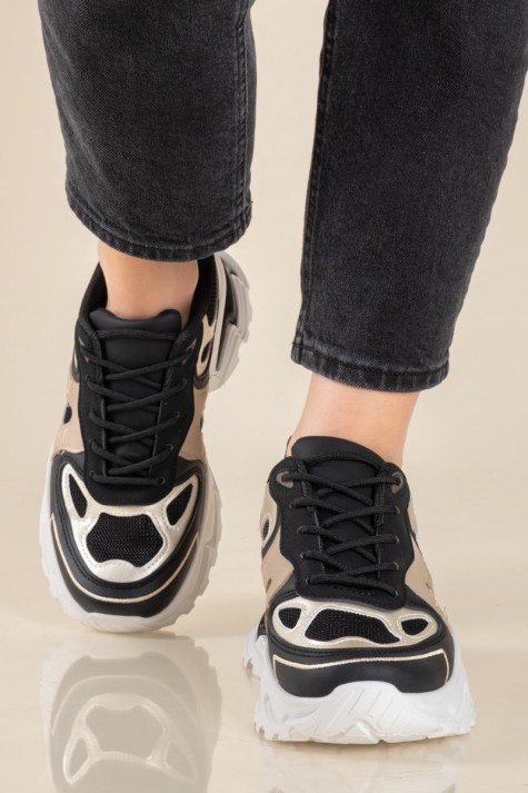 Chunky sneakers σε συνδυασμό υλικών 431.LY697-L