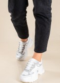 Chunky sneakers σε συνδυασμό υλικών 431.LY697-L