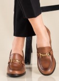 RAGAZZA δερμάτινα loafers με διακοσμητική αλυσίδα 331.063-L