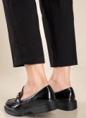 ADAMS Loafers λουστρίνι με αλυσίδα 004.848-24548-L