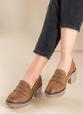 Refresh loafers με κρεπ τακούνι 395.172263-L