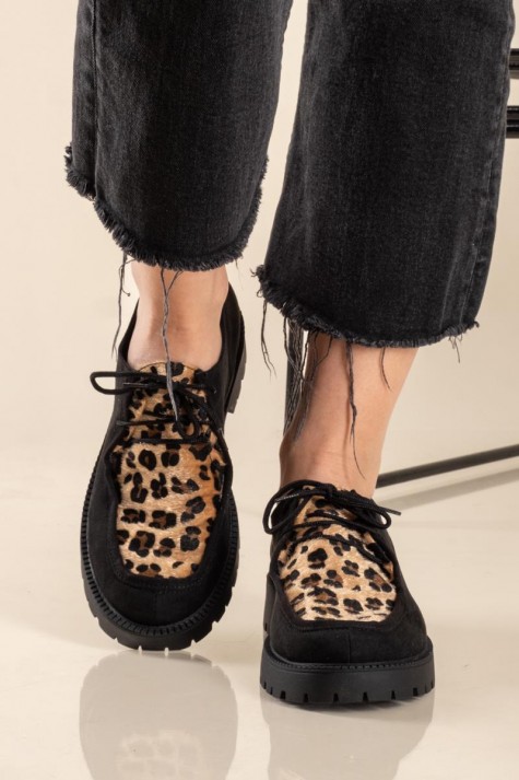 Δετό loafer με animal print 330.2502-PS