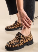 Δετό loafer με animal print 330.2502-PS