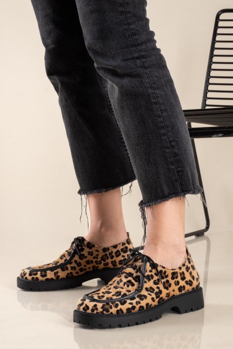 Δετό loafer με animal print 330.2502-PS