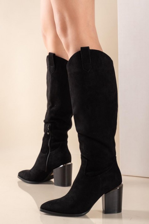 Western suede μπότες με εξωτερικές ραφές 431.7612-T03-C