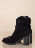 Western style suede μποτάκι με χοντρό τακούνι 330.OS366-C