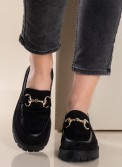 Pony skin loafer με χρυσή αλυσίδα 330.2503-PS