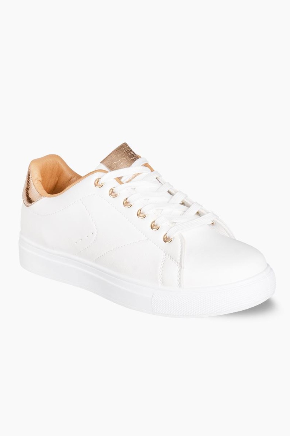 Basic tennis sneakers 364.DML377-L ΑΣΠΡΟ/CHAMPAGNE