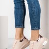 Tennis sneakers με κρακελέ μοτίβο 306.TF187-L ΡΟΖ