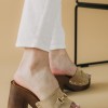 Clogs mules με suede φάσα 330.A8613-C ΠΟΥΡΟ