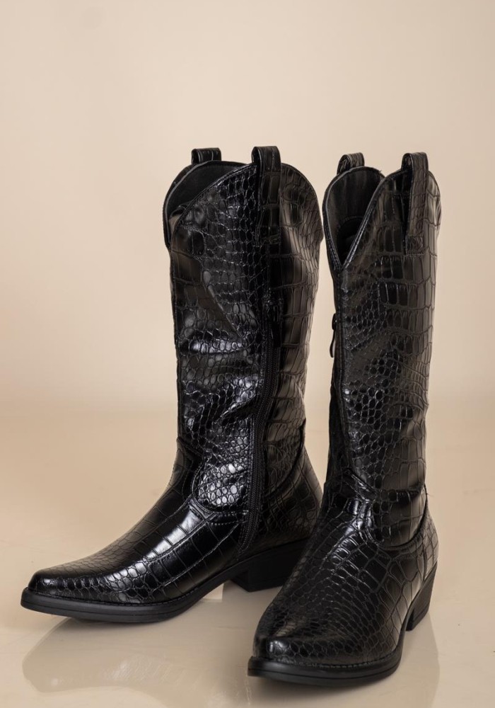 Western boots 330.JL5690-L ΜΑΥΡΟ