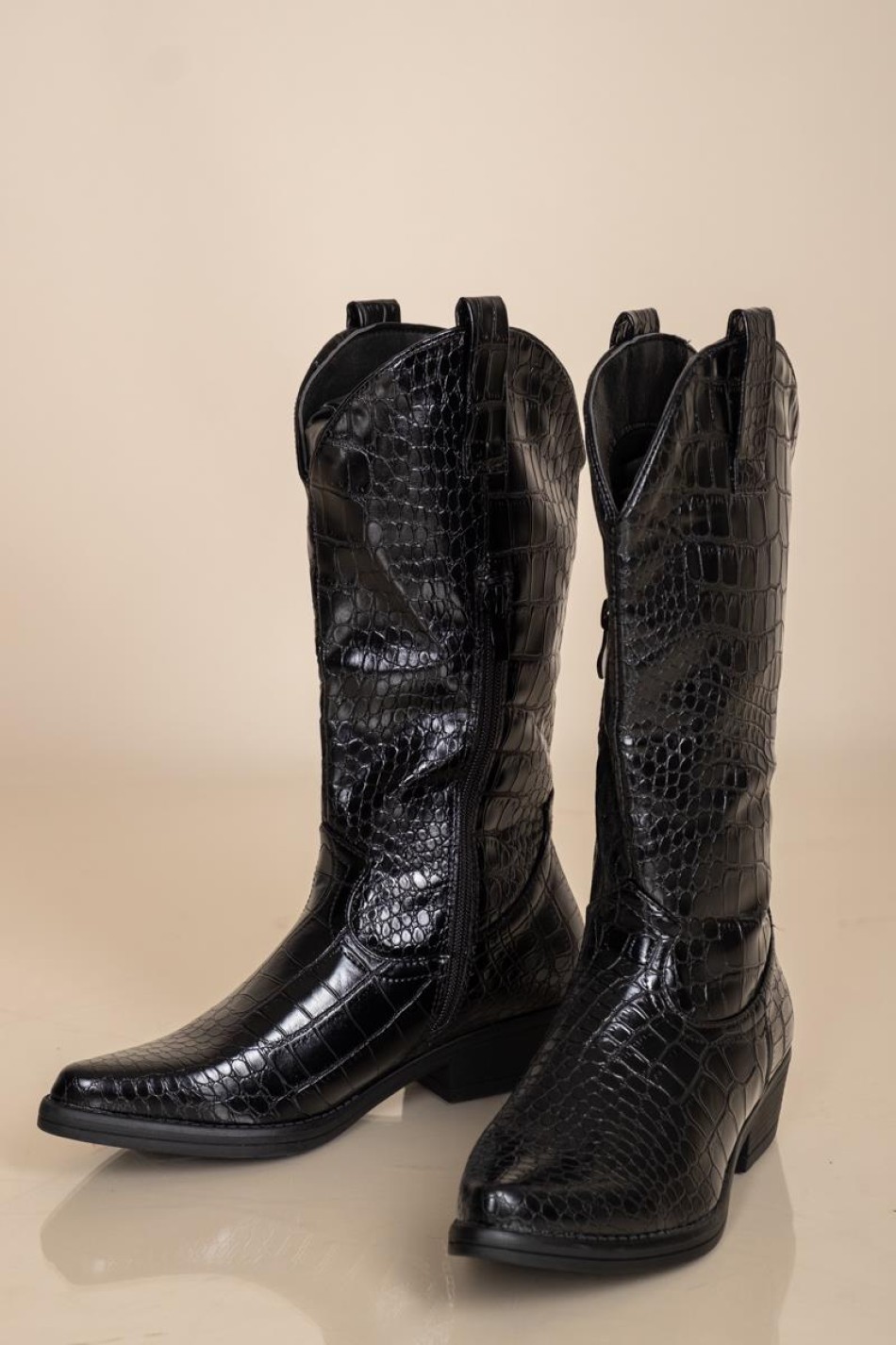 Western boots 330.JL5690-L ΜΑΥΡΟ