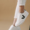 Tennis sneakers με διακοσμητικό στο πλάι 330.C891-L ΑΣΠΡΟ/ΜΑΥΡΟ