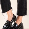 Block-heeled classic loafers 431.LT2407-L ΜΑΥΡΟ