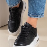 Casual sneakers σε συνδυασμό χρωμάτων 330.OX2337-L ΜΑΥΡΟ