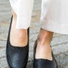 Comfort slip-on με δερμάτινο πάτο 221.FREDA-160-L ΜΑΥΡΟ