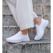 Slip-on υφασμάτινα sneakers 318.TR101204-W-F ΑΣΠΡΟ