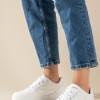 Casual sneakers σε συνδυασμό χρωμάτων 431.LY660-L ΑΣΠΡΟ