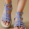 Suede flatforms με λουράκια τύπου gladiator 431.OM6625-L ΜΩΒ