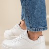 Casual sneakers με εξωτερικές ραφές 431.OX2350-L ΑΣΠΡΟ