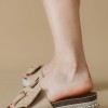 Suede flatforms με φιόγκο 330.32020-C ΜΠΕΖ