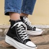 Δίπατα υφασμάτινα sneaker μποτάκι 330.LY549-F ΜΑΥΡΟ