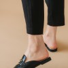 Flat mules με διακοσμητική αλυσίδα 416.G70020-L ΜΑΥΡΟ