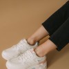 Chunky sneakers σε συνδυασμό υλικών 330.JR106-L ΑΣΠΡΟ/ΡΟΖ