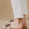 Suede flatforms με φιόγκο 424.568-2-C ΜΠΕΖ