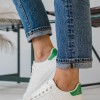 Basic tennis sneakers 420.OX2538-L ΑΣΠΡΟ/ΠΡΑΣΙΝΟ