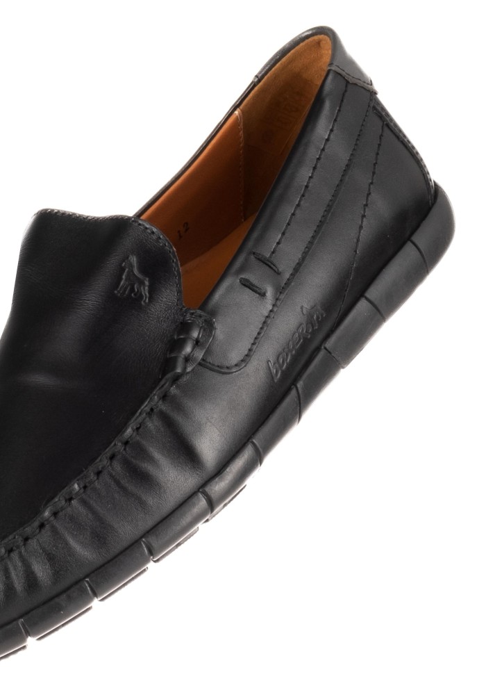 BOXER δερμάτινα ανατομικά loafers-μοκασίνια 031.21316-L ΜΑΥΡΟ