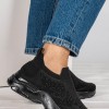 Chunky slip-on sneakers τύπου κάλτσα 416.LY505-F ΜΑΥΡΟ