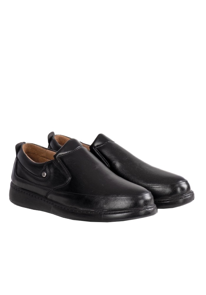 Casual ανδρικό slip-on (ΥΠΕΡΜΕΓΕΘΕΣ) 330.162-L ΜΑΥΡΟ