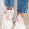 Casual sneakers σε συνδυασμό χρωμάτων 330.OX2337-L ΑΣΠΡΟ/ΡΟΖ