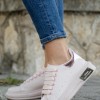 Tennis sneakers με κρακελέ μοτίβο 306.TF187-L ΡΟΖ