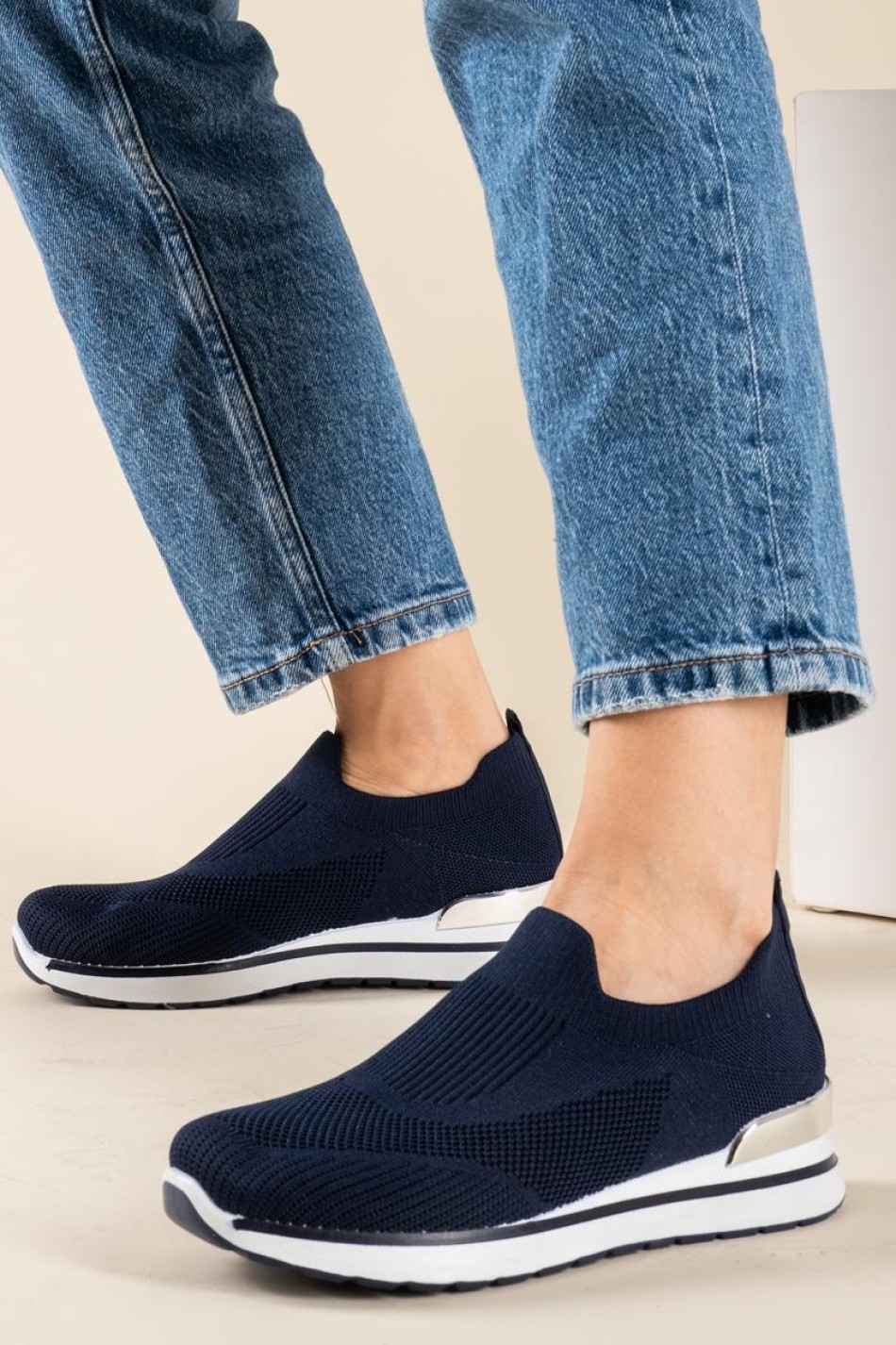 Slip-on sneakers τύπου κάλτσα 431.LY605-F ΜΠΛΕ