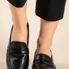 Flat basic loafers 431.XY708-L ΜΑΥΡΟ