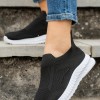 Slip-on υφασμάτινα sneakers 330.LY380-F ΜΑΥΡΟ/ΑΣΠΡΟ