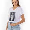 T-Shirt με Στάμπα 402.JLO-TSH ΑΣΠΡΟ