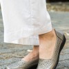 Comfort slip-on με δερμάτινο πάτο 221.FREDA-160-L PEWTER