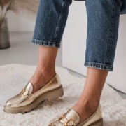 Chunky loafers με χρυσή αλυσίδα 330.D2710-L ΧΡΥΣΟ