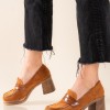 Block-heeled suede loafers 431.2M7-D8269-01-C ΤΑΜΠΑ