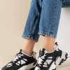 Chunky sneakers με ιδιαιτερη σόλα 431.LY636-L ΜΑΥΡΟ/ΑΣΠΡΟ