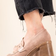 Block-heeled suede loafers 431.2M7-D8269-01-C ΠΟΥΡΟ