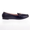 Flat loafers με με χρυσή διακοσμητική αλυσίδα 412.LL1094-L ΜΑΥΡΟ