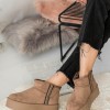 Suede μποτάκια με εσωτερική γούνα 330.9537-C ΠΟΥΡΟ