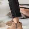 Suede μποτάκια με εσωτερική γούνα 330.9537-C ΠΟΥΡΟ