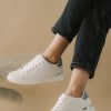 Tennis sneakers με μεταλλική λεπτομέρεια στο πίσω μέρος 330.LY639-L ΑΣΠΡΟ/ΓΑΛΑΖΙΟ