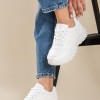 Chunky sneakers με εξωτερικές ραφές 431.BY0381-L ΑΣΠΡΟ